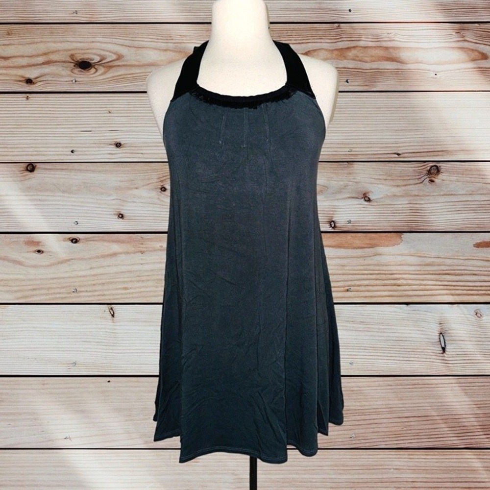 FP3 Anthropologie Weston wear ruffle dress mini xs womens gray black